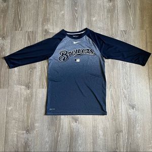 Nike x Brewers x MLB Authentic long sleeve dry-fit tee